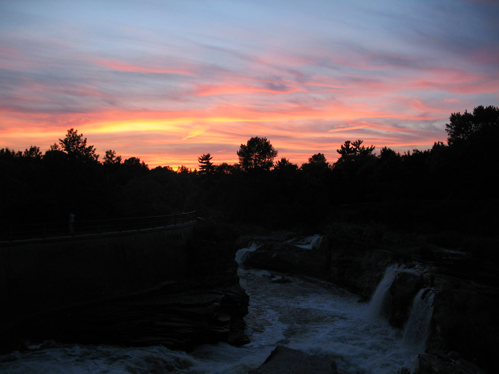 Sunset over Hog's Back Falls