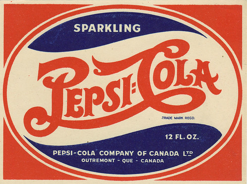 Pepsi-Cola - Canadian bottle label - 1940's by JasonLiebig
