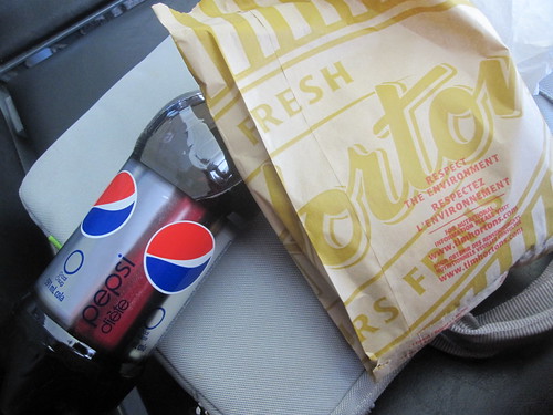 Timatin sandwich, Diet Pepsi - $4.83 at Tim Horton (Montreal airport)