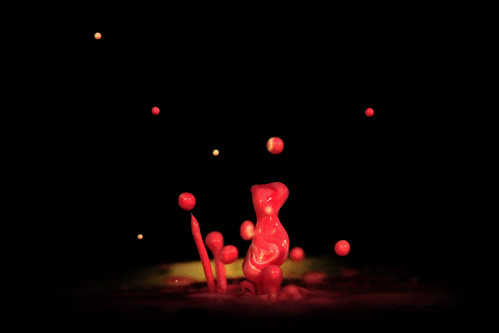 Gummy Bear playing with balloons