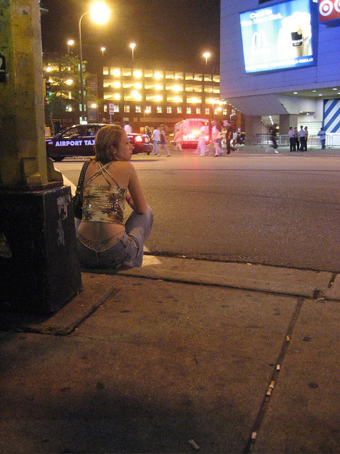 OK, this woman had a thong tattoo. She also had a wristband and ticket to see Prince at First Avenue. --- He played three shows tonight - Macy's, 