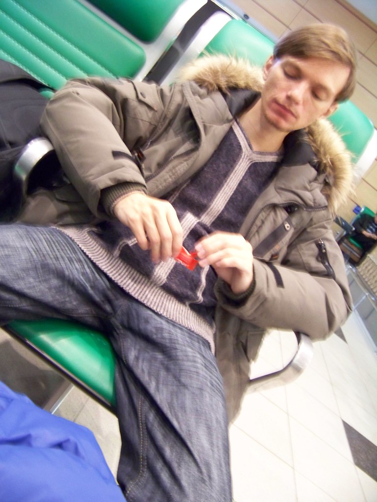 : me @ airport in moscow