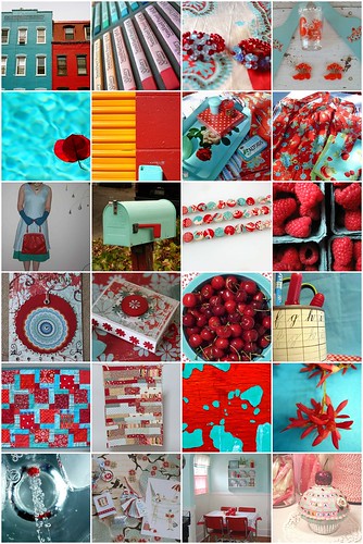 red and turquoise weddings