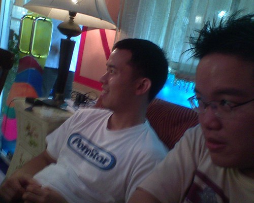 Director Woo Ming Jin and I looking at the monitor