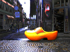 giant clog in amsterdam, holland