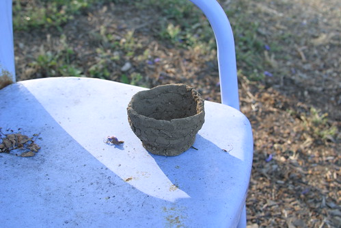 a clay pot from my garden soil