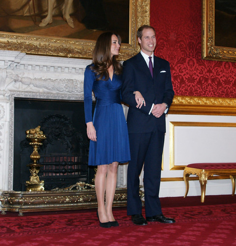 Prince William and Miss Catherine Middleton appear at a photocall on the day of their engagement at St. James's Palace