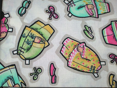 Japanese Paper Doll fabric