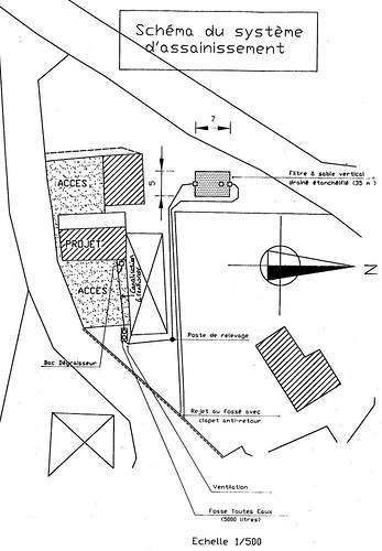 Plans for the new septic tank (fosse)