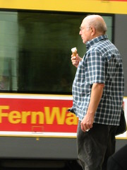 Icecream eaters in Karlsruhe, Germany