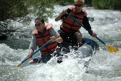 Rus and Ben River Rafting at Cache Canyon Creek