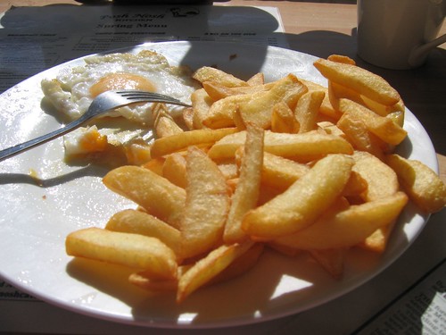 Double egg and chips