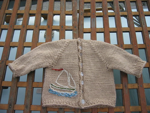 nautical baby sweater by katrinkles.