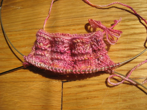 Waving Lace Socks - started