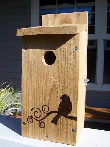 I just finished two new birdhouses to list for sale on Etsy.