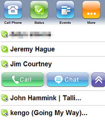 IM+ for Skype beta for iPhone - things you can do with a contact