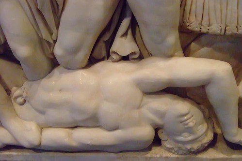 Hector's Body depicted on Roman Sarcophagus with Scenes from the Life of Achilles made in Attica Greece 180-220 CE Marble (3)