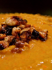 Pumpkin soup with roasted walnuts