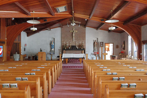 Sainte Marie du Lac Roman Catholic Church, in Ironton, Missouri, USA - nave