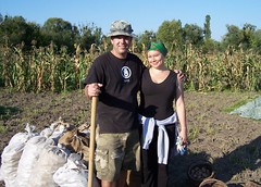 Greg and Edna Harvesting Potatoes