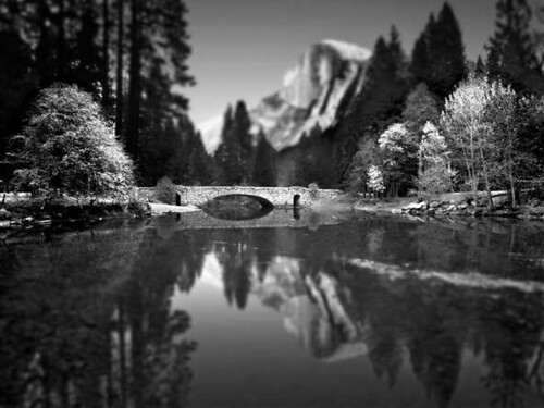 Ansel Adams Yosemite. This famous photo looked ripe for the picking to try 