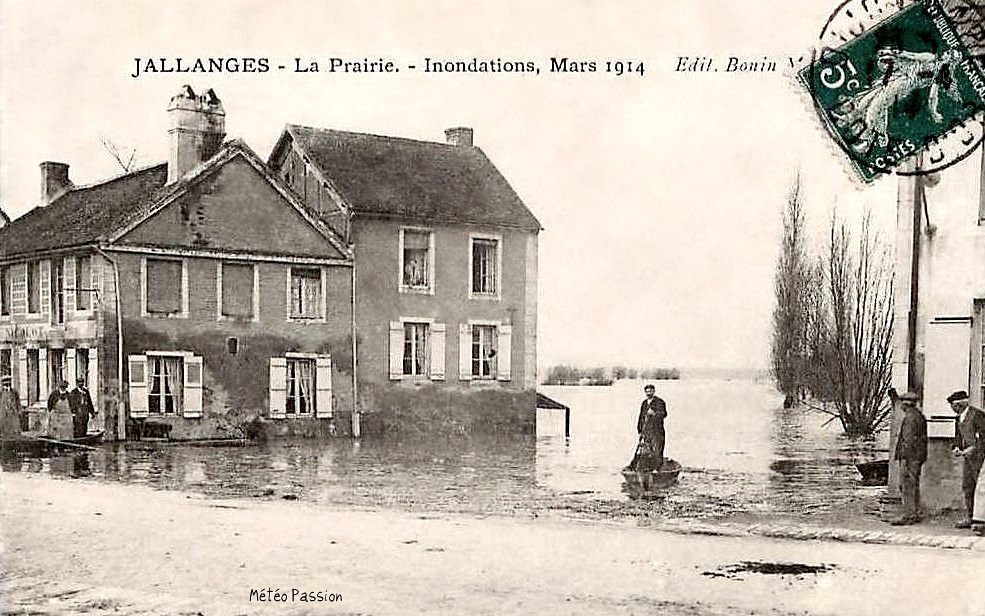 inondations à Jallanges en mars 1914