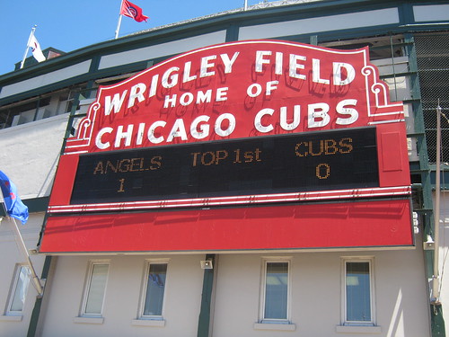 The Famous Sign - Los Angeles Angels of Anaheim at Chicago Cubs 19 June 2010