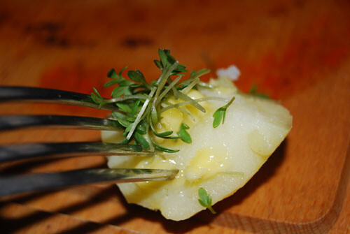aardappel met tuinkers