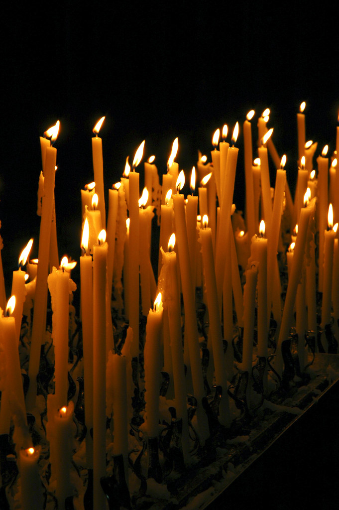 candles in The Duomo