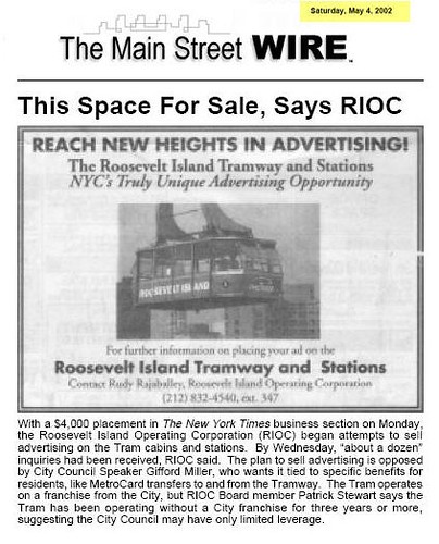 RIOC Tram Ad May 2002