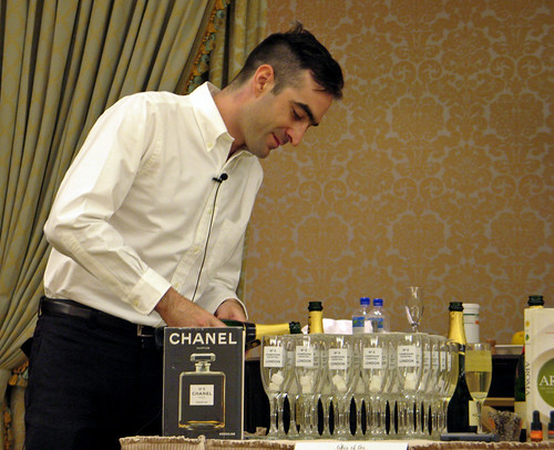 Tony Conigliaro, preparing the Champagne No. 5 Cocktail