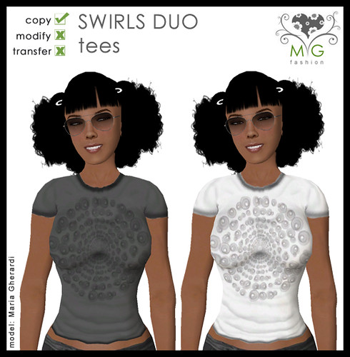 [MG fashion] Swirls Duo - tees