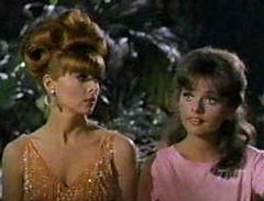 Tina Louise and Dawn Wells as Ginger and Mary Ann on Gilligans Island