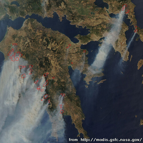 Greece Fires(from MODIS)