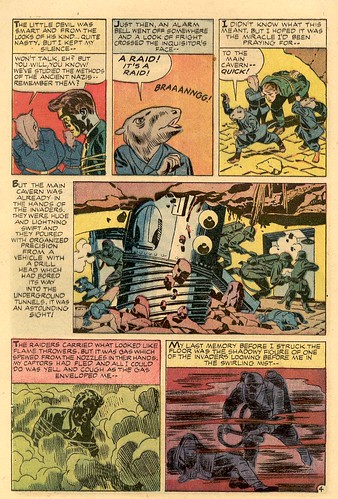 Alarming Tales Harvey Comics comic book scans art by Jack Kirby talking cartoon rats interrogate time traveler