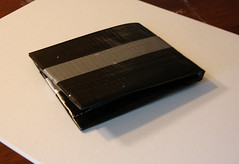 Duct Tape Wallet #1 - Stripey (from side)