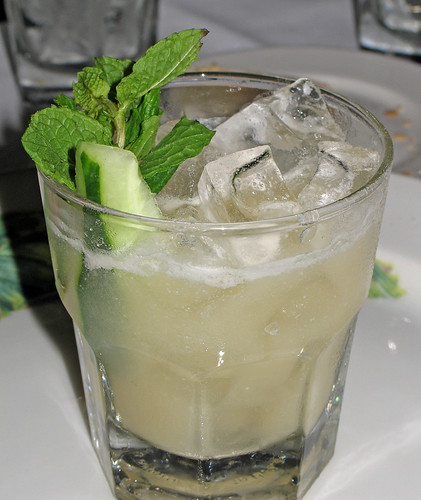 Second Cocktail: 
Coconut Water and Ginger Caipiroska