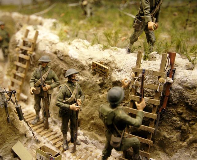 World War One trench model - Imperial War Museum, London