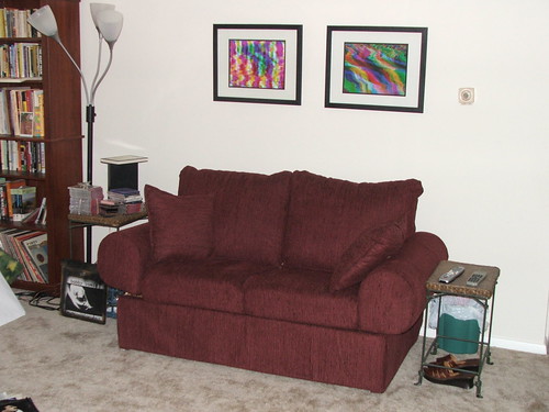 finished loveseat in context