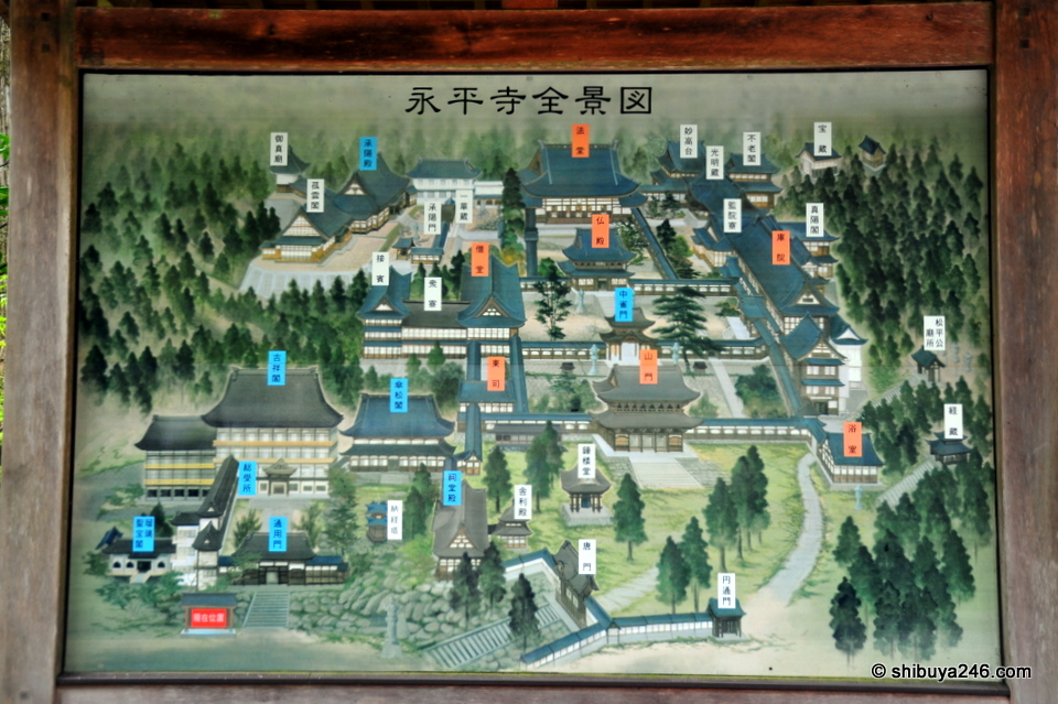 Map of the temple grounds
