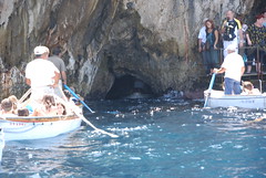 Capri蓝色洞窟的入口