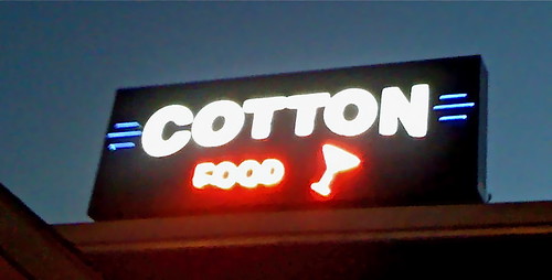 Cotton sign.