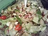 Farmhouse Salad w/ ground veggie burger and balsamic vinegar