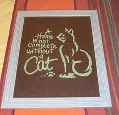 A home is not complete without a cat finally framed!