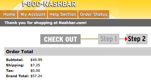 Nashbar Shipping Charges