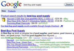 Best Buy Pool Supply in Google SERP