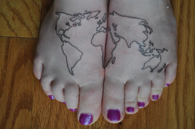 World Map tattoo