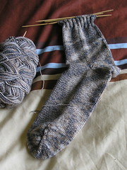 My first toe-up sock