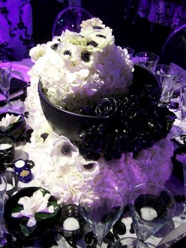 Black And White Wedding Table Centerpieces. Black and White Wedding Close