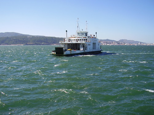 One of the ferrys that makes the crossing of river Sado